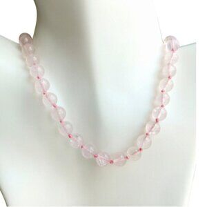 Premium quality Rose Quartz Necklace 20" 🆕